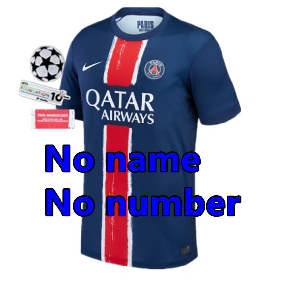 24 25 PSG Champions League Soccer Jerseys Home O. DEMBELE D.DOUE JOAO NEVES 2024 2025 Paris BARCOLA HAKIMI Football Shirt Men Uniforms