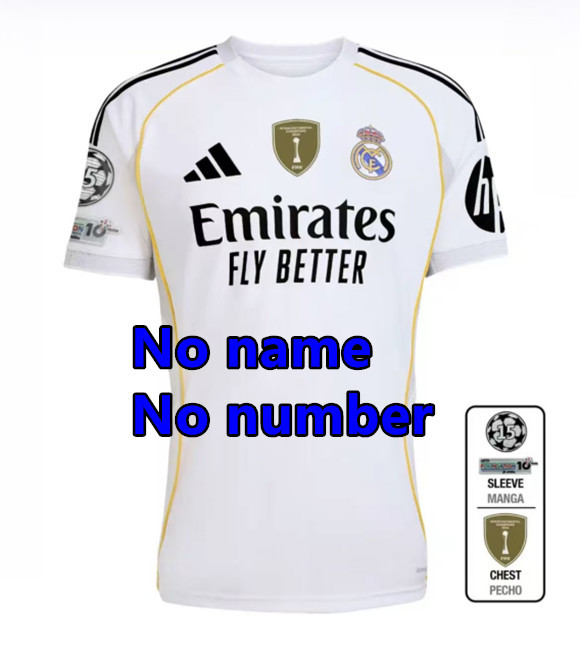 25 26 Real Madrid HomeSoccer Jerseys MBAPPE BELLINGHAM VINI JR CAMAVINGA VALVERDE MODRIC REAL MADRIDS shirt 2025 2026 Football uniforms