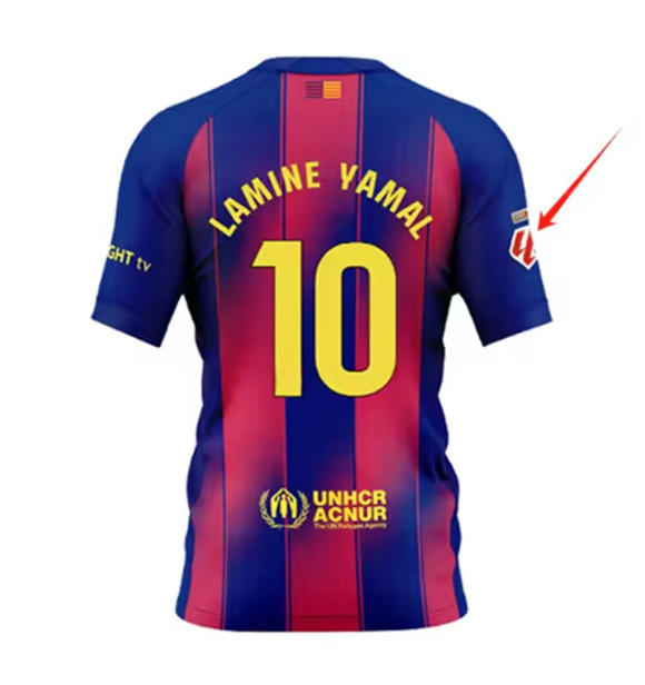 25 26 Barcelona soccer jerseys Home LAMINE YAMAL PEDRI GAVI LEWANDOWSKI FC FERRANF. DE JONG  2025 2026 Men Football Uniforms