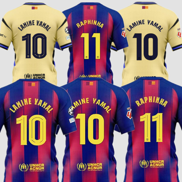 25 26 Barcelona soccer jerseys Home Away LAMINE YAMAL PEDRI GAVI LEWANDOWSKI FC FERRANF. DE JONG  2025 2026 Men Football Uniforms