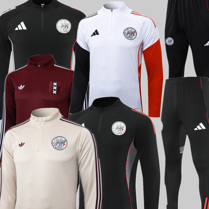 25 26 Ajax Soccer Training suit TAYLOR OSCAR BROBBEY BLIND KLAASSEN BERGWIJN MARLEY BERGHUIS CRUYFF 2025 2026 Ajax Men KIDS Football jogging uniforms