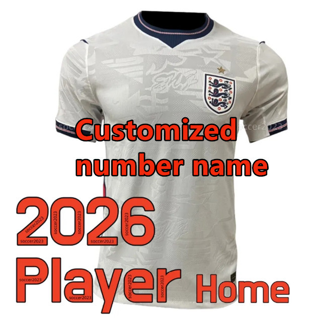 PLAYER VERSION 2026 World Cup England Soccer Jerseys BELLINGHAM RICE 2026 2027 National Team Home Away BRIGHT KANE STERLING RASHFORD SANCHO GREALISH MAGUIRE Football shirt Men uniform