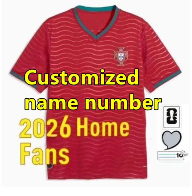 2026 World Cup Portugal Soccer Jersey B.FERNANDES RONALDO Home away 2026 2027 FAN edition ANDRÉ SILVA JOAO FELIX PEPE BERMARDO Football Men shirt Uniform