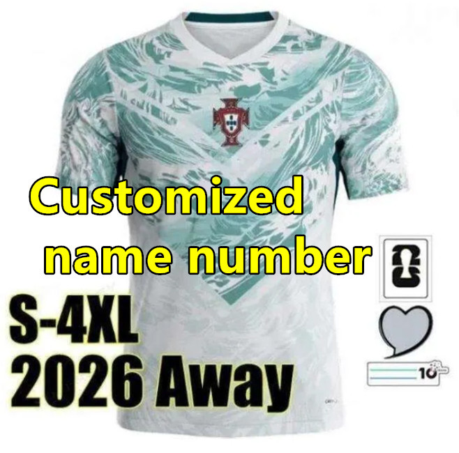 2026 World Cup Portugal Soccer Jersey B.FERNANDES RONALDO Home away 2026 2027 FAN edition ANDRÉ SILVA JOAO FELIX PEPE BERMARDO Football Men shirt Uniform