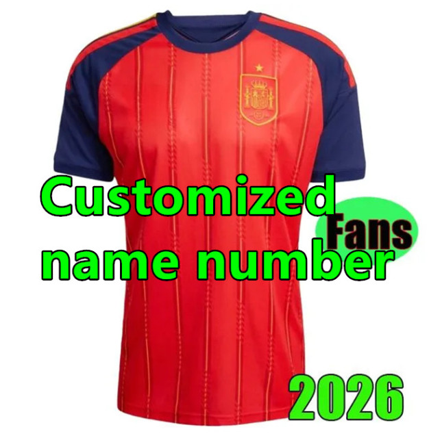 2026 Spain Soccer Jerseys Home Away PEDRI GAVI LAMINE YAMAL MORATA Carvajal OLMO FERRAN RODRIGO 2026 2027 SPANISH Men Football Shirt