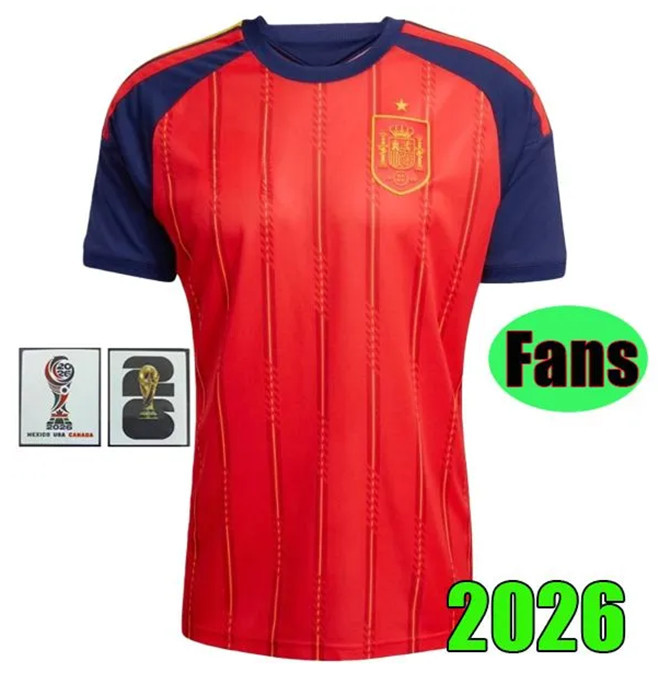2026 Spain Soccer Jerseys Home Away PEDRI GAVI LAMINE YAMAL MORATA Carvajal OLMO FERRAN RODRIGO 2026 2027 SPANISH Men Football Shirt