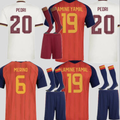 2026 Spain Soccer Jerseys Home Away PEDRI GAVI LAMINE YAMAL MORATA Carvajal OLMO FERRAN RODRIGO 2026 2027 SPANISH Men Kid Kit Football Shirt