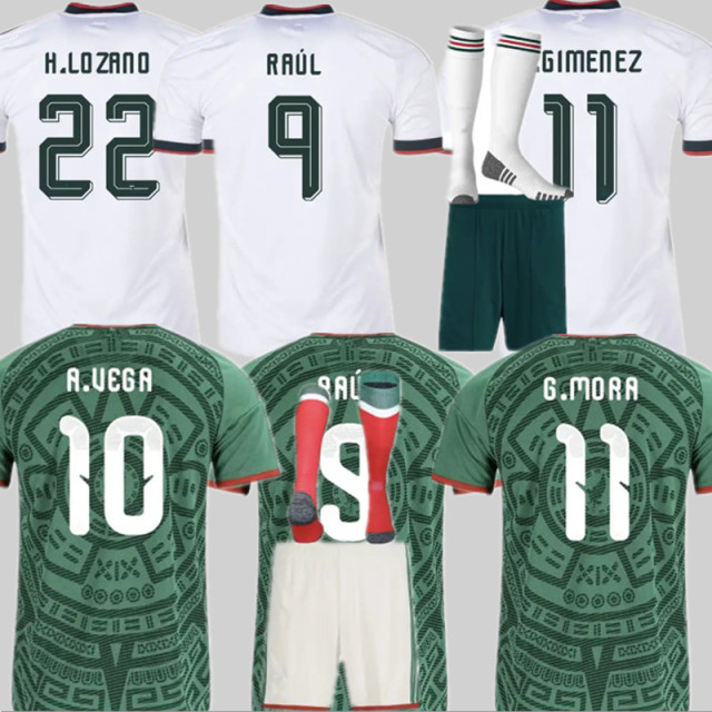 2026 Mexico World Cup Soccer Jersey AVEGA RAUL J QUInONES HLOZANO Men Kids kit 2026 2027 Home away Football Shirts E ALVAREZ Training Uniform