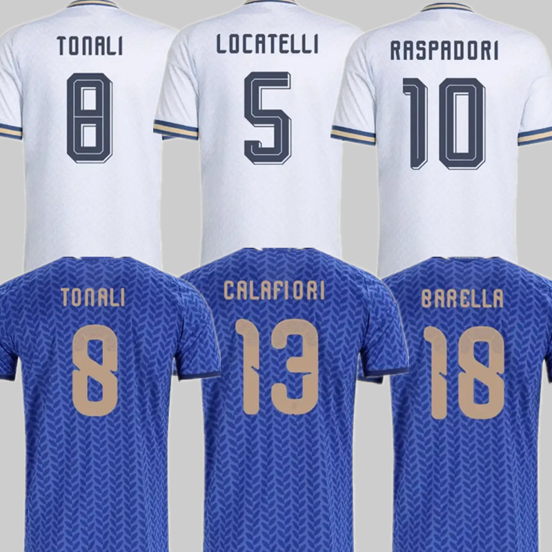 2026 Italy Soccer Jerseys Home Away World Cup BONUCCI JORGINHO INSIGNE VERRATTI CHIESA BARELLA SCAMACCA IMMOBILE 2026 2027 Italyes Football Men shirt uniform
