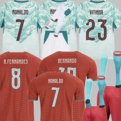 2026 Portugal Soccer Jersey World Cup Home Away B.FERNANDES RONALDO FAN edition ANDRÉ SILVA JOAO FELIX PEPE BERMARDO 2026 2027 Football shirt Men Kids Kit