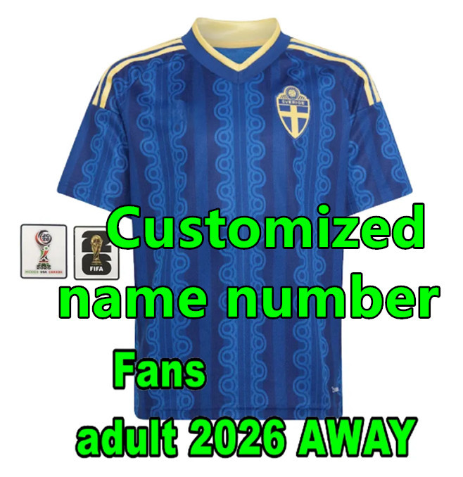 2026 Sweden soccer Jerseys isak Gyokeres Elanga Bergvall Nygren Larsson shirt 2026 2027 Sweden home away Men National Team Football uniforms