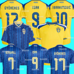 2026 Sweden soccer Jerseys isak Gyokeres Elanga Bergvall Nygren Larsson shirt 2026 2027 Sweden home away Men National Team Football uniforms