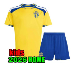 2026 Sweden soccer Jerseys isak Gyokeres Elanga Bergvall Nygren Larsson shirt 2026 2027 Sweden World Cup home away Men kids kit Team Football uniforms