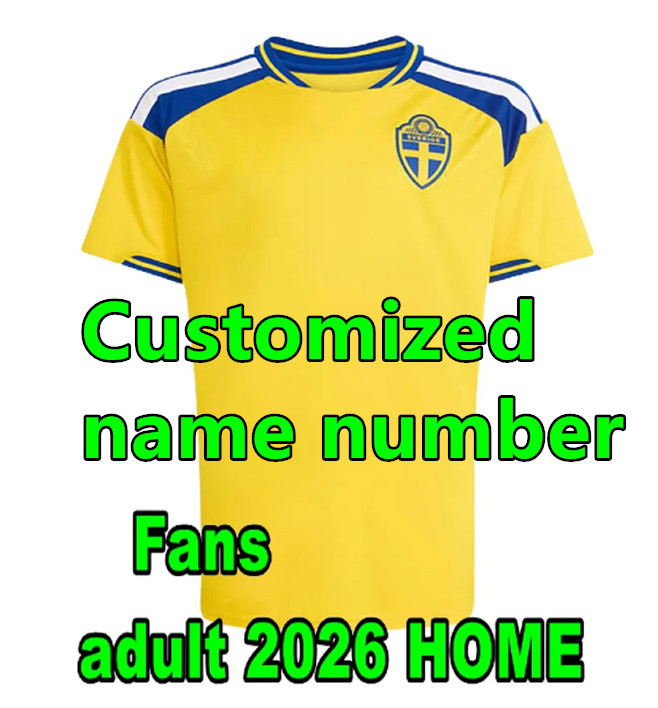 2026 Sweden soccer Jerseys isak Gyokeres Elanga Bergvall Nygren Larsson shirt 2026 2027 Sweden home away Men National Team Football uniforms