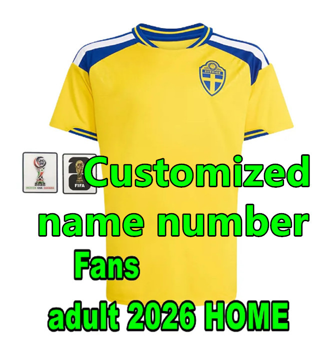 2026 Sweden soccer Jerseys isak Gyokeres Elanga Bergvall Nygren Larsson shirt 2026 2027 Sweden home away Men National Team Football uniforms