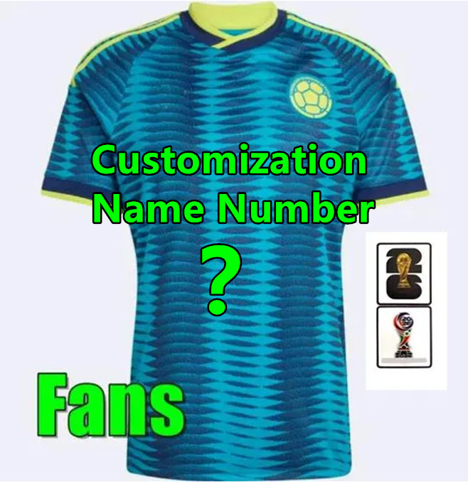2026 COLOMBIA Soccer Jersey World Cup C. CHUCHO CUADRADO LUIS DIAZ FALCAO National Team JAMES D.VALOYES ARANGO Home Away 2026 2027 Men Football Uniform