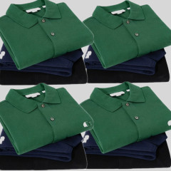 LACOSTE French Crocodile Men's Classic Slim Fit Short Sleeve Polo Shirt for Spring and Summer Basic Style