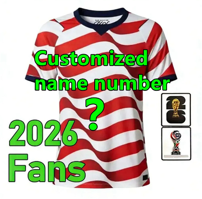 2026 USA Soccer Jersey World Cup PULISIC BALOGUN AARONSON WRIGHT LALAS National Team United States Home Away 2026 2027 Men Football Uniform