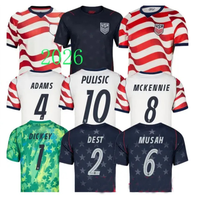 2026 USA Soccer Jersey World Cup PULISIC BALOGUN AARONSON WRIGHT LALAS National Team United States Home Away 2026 2027 Men Football Uniform