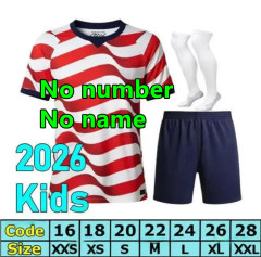 2026 USA Soccer Jersey World Cup PULISIC BALOGUN AARONSON WRIGHT LALAS National Team United States Home Away 2026 2027 Men kids KIt Football Uniform