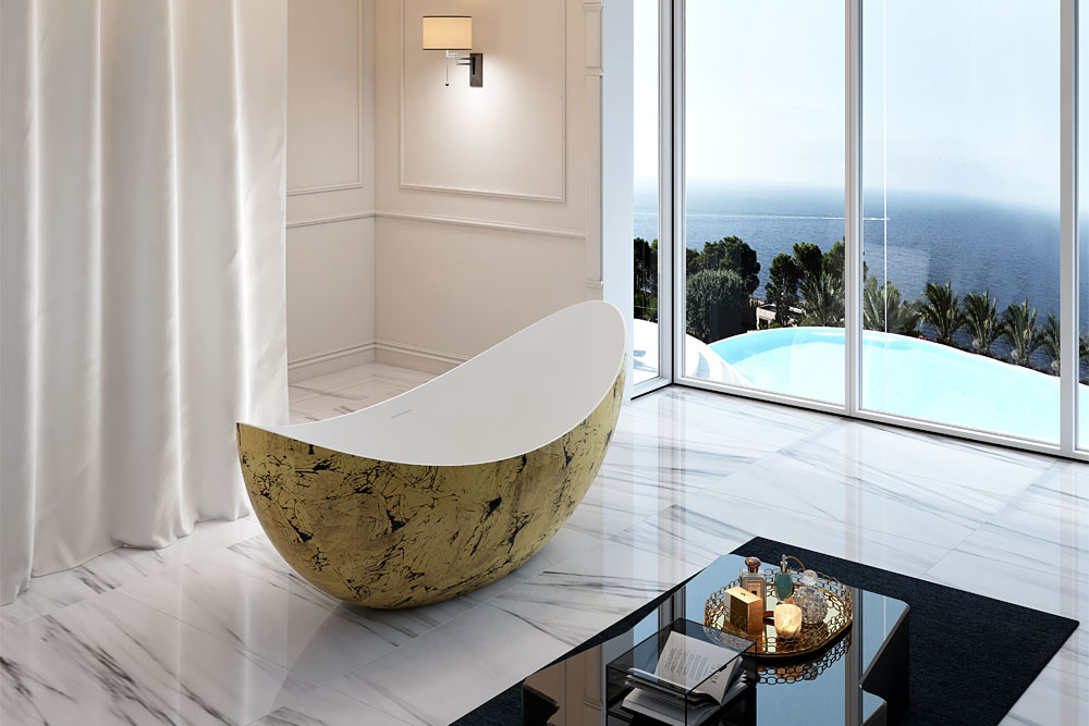 Oval Freestanding Acrylic Bathtub TW-7618G