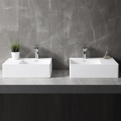 Wholesale Price Rectangle Counter Top Sink & Wall Hung Single Wash Basin XA-G27L/R