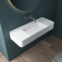 Hot Style Wholesale Wall-Mount Hung Solid Surface Wash Basin Single Bathroom Sink TW-G825