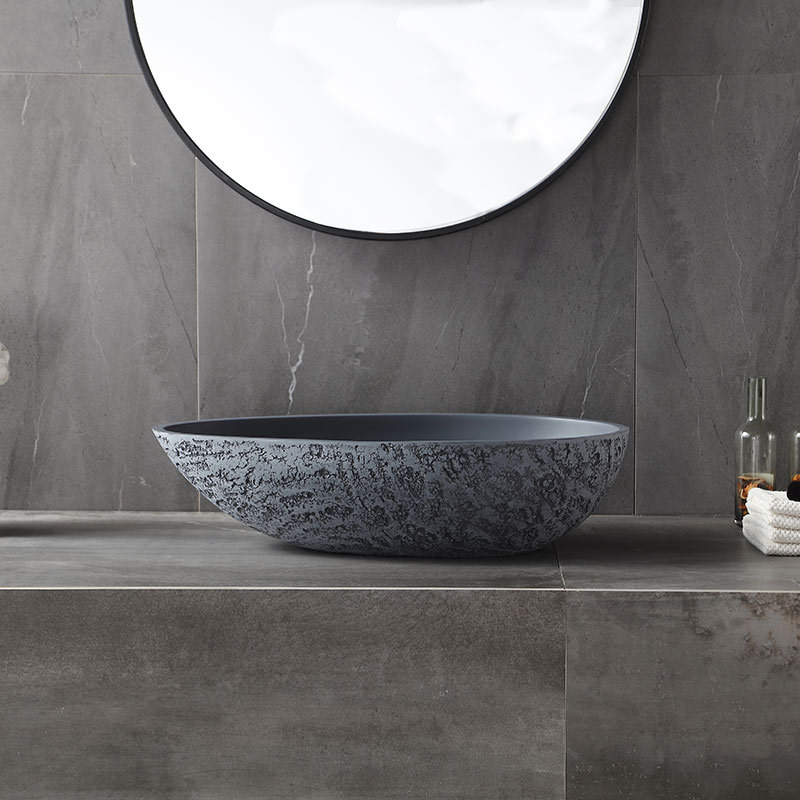 Factory Wholesale Above Counter Vessel Oval Wash Basin XA-A65G