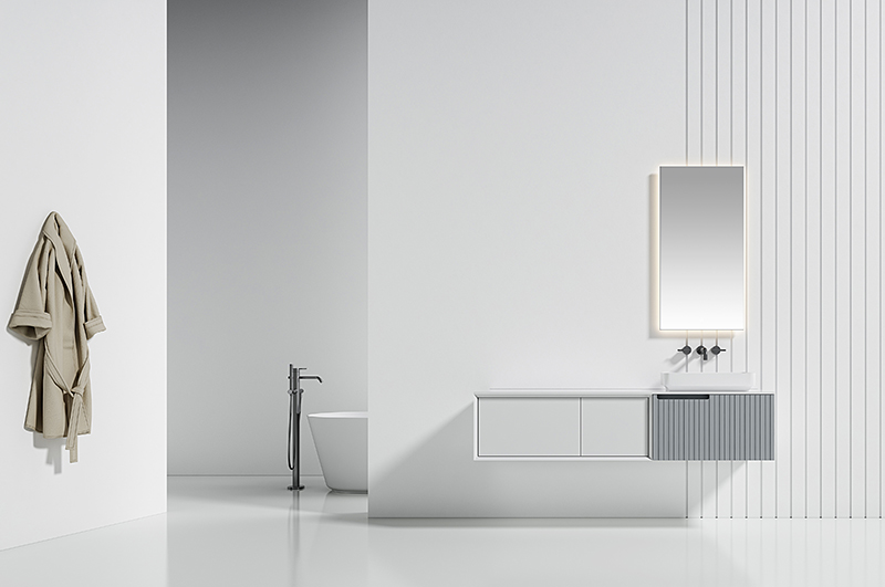 Single Counter Top Sink Wall Mounted Bathroom Vanity WBL-6013 Single Counter Top Sink Wall Mounted Bathroom Vanity WBL-6013