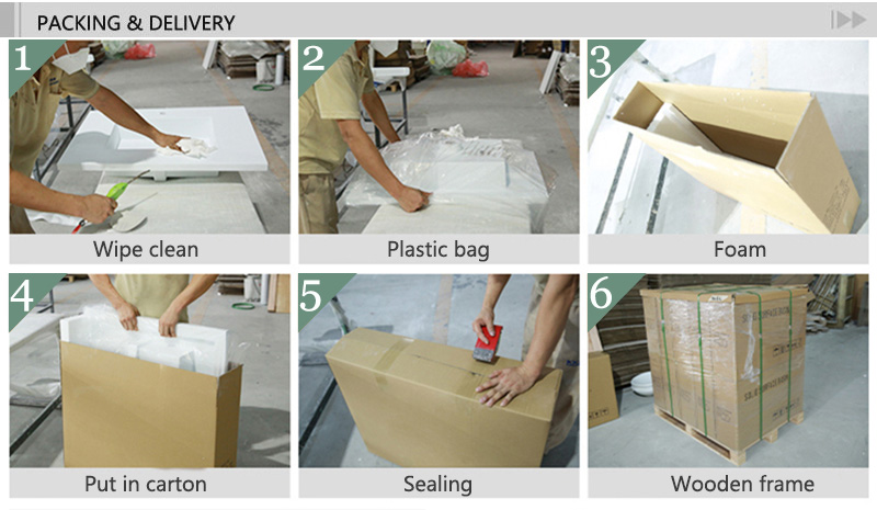 T&W Solid Surface Shower tray packing and delivery T&W Solid Surface Shower tray packing and delivery