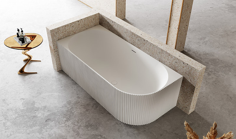 Freestanding 2 Wall Corner Groove Acrylic Vertical line Stripes Fluted Bathtub TW-7683 Freestanding 2 Wall Corner Groove Acrylic Vertical line Stripes Fluted Bathtub TW-7683