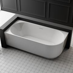 Wholesale Price Freestanding Corner Glossy White Acrylic Bathtub TW-7313R