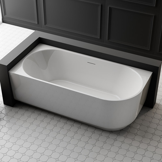 Wholesale Price Freestanding Corner Glossy White Acrylic Bathtub TW-7313R