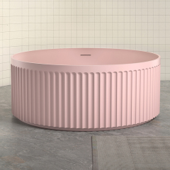 Factory Supply Quality Assurance Freestanding Fluted Solid Surface Bathtub TW-8119