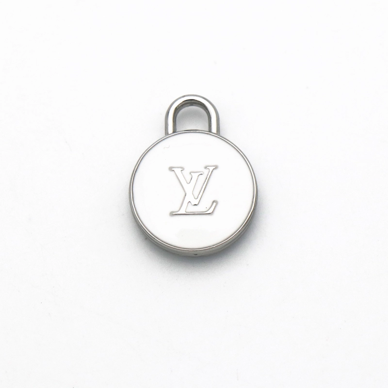Luxury LV Gold Double Sided Charm Zipper Pull in Black