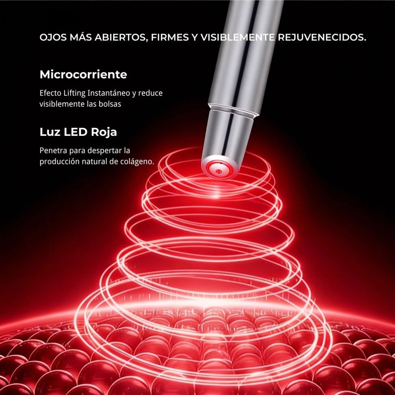 Fenus Contorno de Ojos 20 ml con 2% Acetyl Hexapeptide-8 , Microcorriente y LED Roja| Apto piel sensible