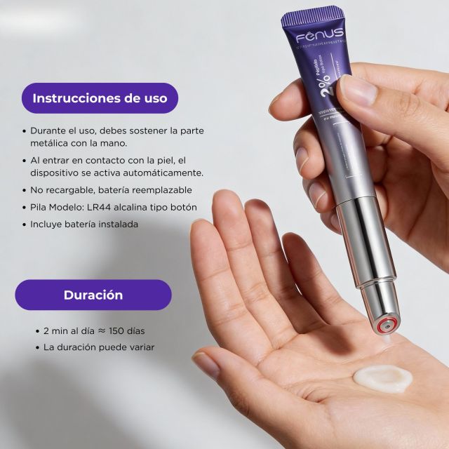 Fenus Contorno de Ojos 20 ml con 2% péptido Microcorriente y LED Roja