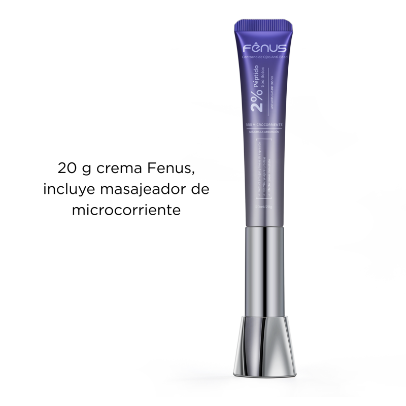 Fenus Contorno de Ojos 20 ml con 2% péptido Microcorriente y LED Roja