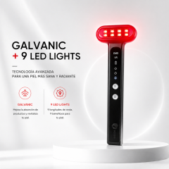 FÉNUS Varita de Belleza | Galvanic + 9 Luces LED para una Piel Más Radiante y Luminos