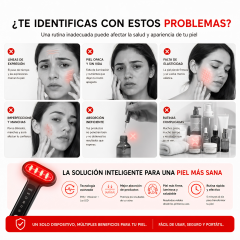 FÉNUS Varita de Belleza | Galvanic + 9 Luces LED para una Piel Más Radiante y Luminos