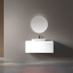 Wholesale Price Single Counter Top Sink Wall Mounted Hanging Bathroom Vanity Cabinet WBL-0521
