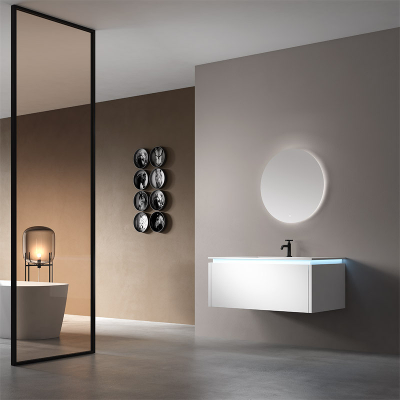 Manufacturer Single Under Counter Sink Wall Mounted Hanging Bathroom Vanity Cabinet WBL-0511