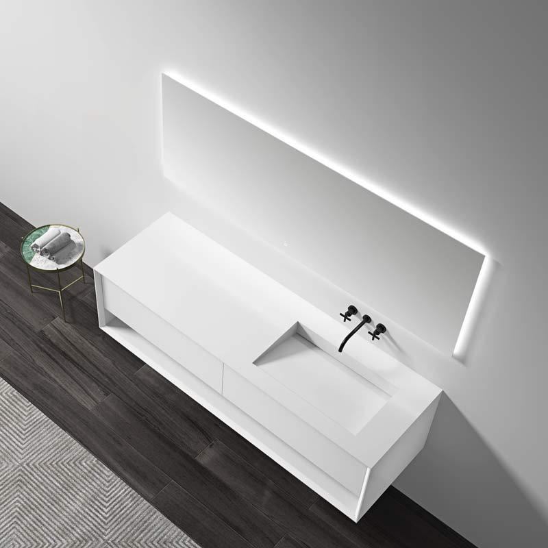 Wholesale Fashion Single Under Counter Sink Wall Mounted Hanging Bathroom Vanity Cabinet TW-2511
