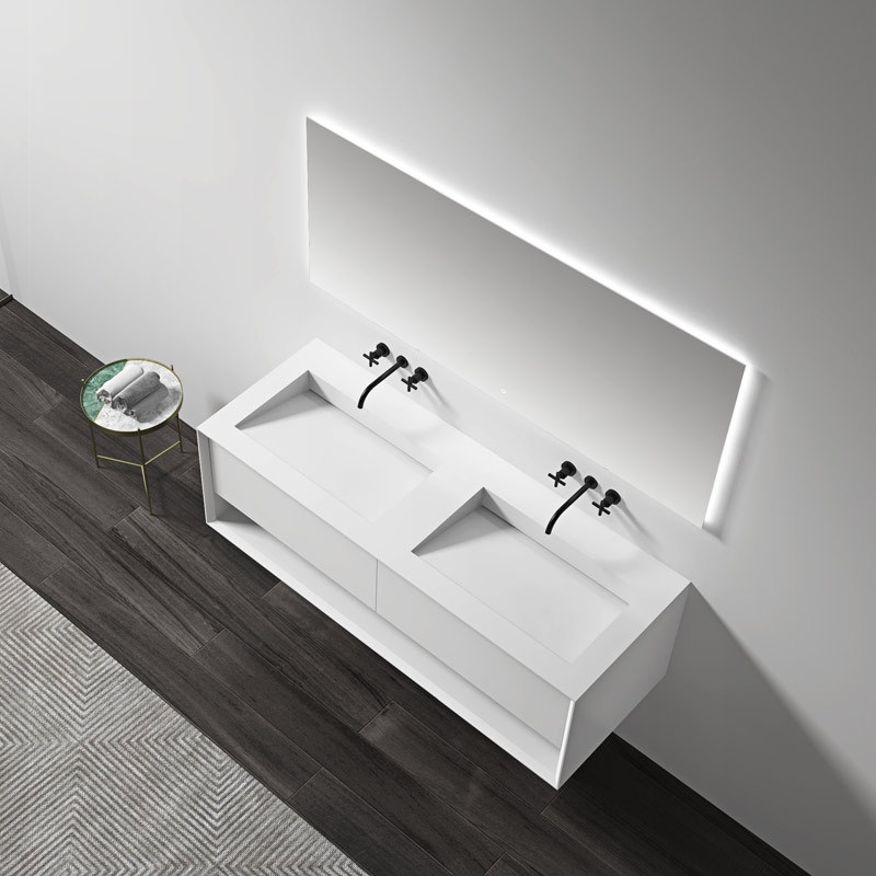 Wholesale High End Quality Double Under Counter Sinks Floating Bathroom Vanity Cabinet TW-2510