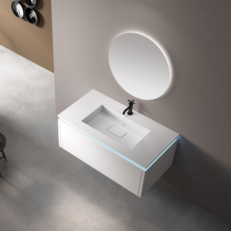 Manufacturer Single Under Counter Sink Wall Mounted Hanging Bathroom Vanity Cabinet WBL-0511