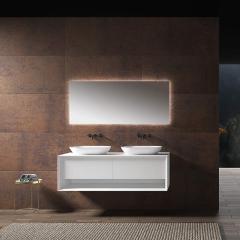 Wholesale Fashion Double Under Counter Sinks Floating Bathroom Vanity Cabinet TW-2210