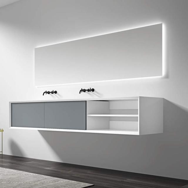 Quality Wholesale Unique Design Double Under Counter Sinks Floating Bathroom Vanity Cabinet TW-2518