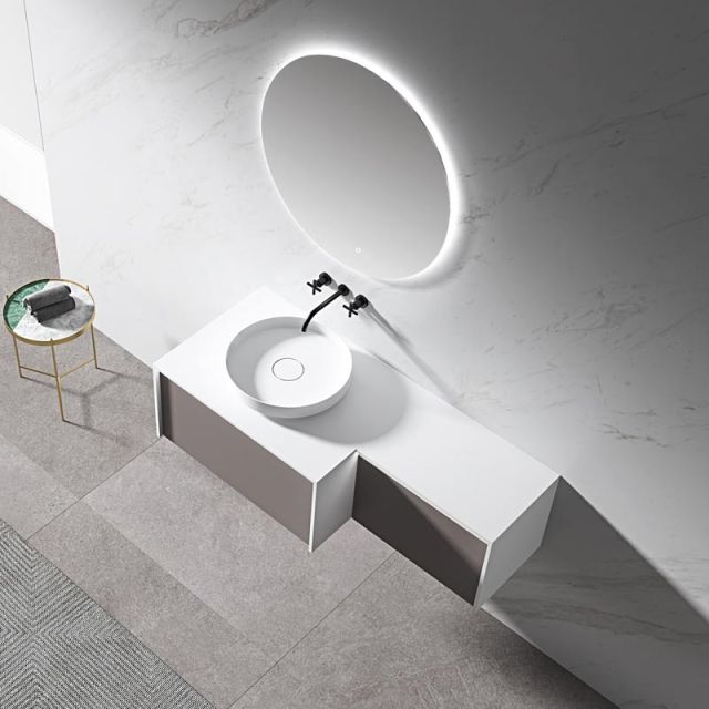 Popular Wholesale DesignerSingle Counter Top Sink Wall Mounted Hanging Bathroom Vanity Cabinet WBL-0728