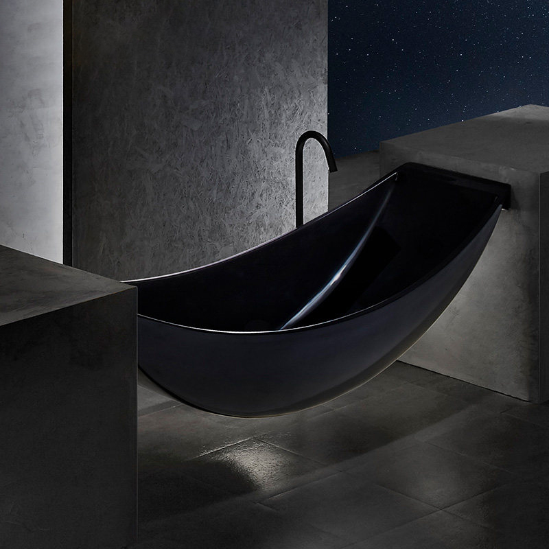 Factory Wholesale Freestanding Acrylic Vessel Hammock Bathtub New Unique Patented Floating Design TW-6698