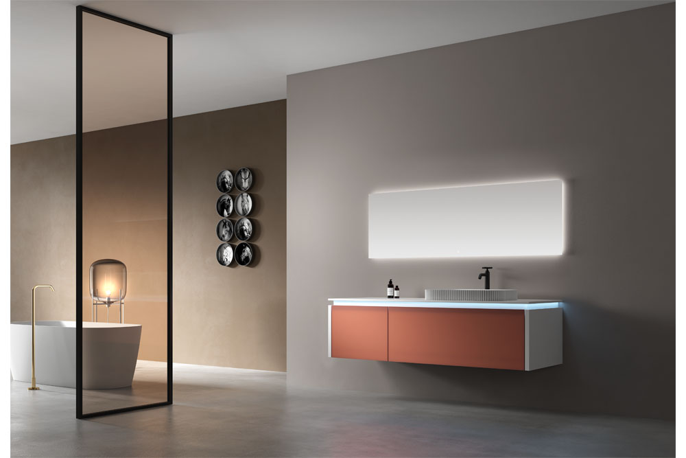 Single Counter Top Sink Wall Mounted Hanging Bathroom Vanity Cabinet WBL-0523